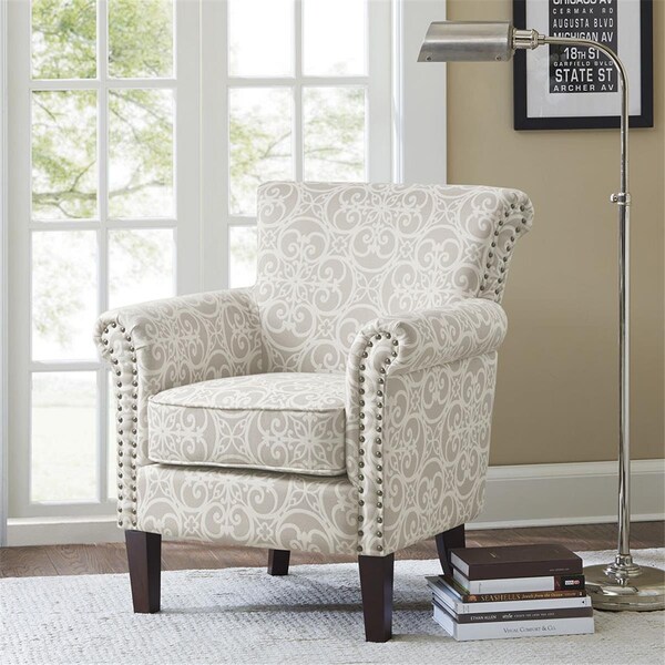 Madison Park Natural Brooke Tight Back Club Chair - MP100-0991