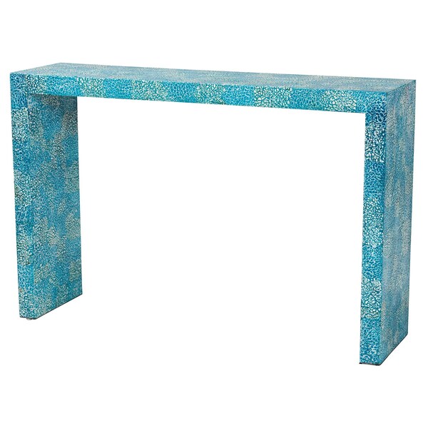 Baxton Studio Veruca Modern Bohemian Blue Mother of Pearl Console Table - 240-13474-ZORO