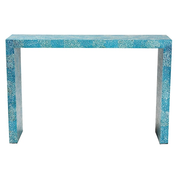 Baxton Studio Veruca Modern Bohemian Blue Mother of Pearl Console Table - 240-13474-ZORO