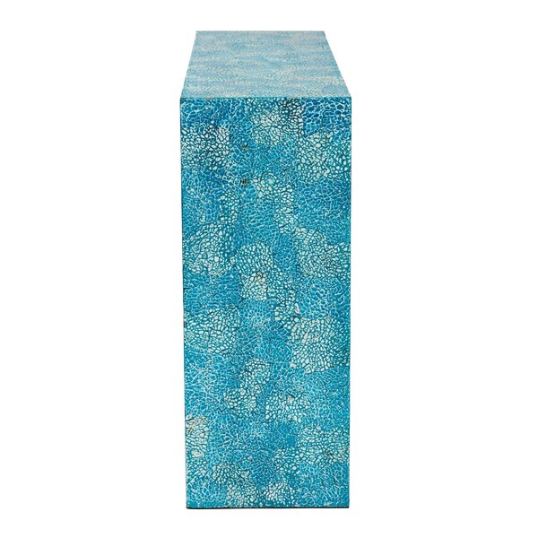 Baxton Studio Veruca Modern Bohemian Blue Mother of Pearl Console Table - 240-13474-ZORO