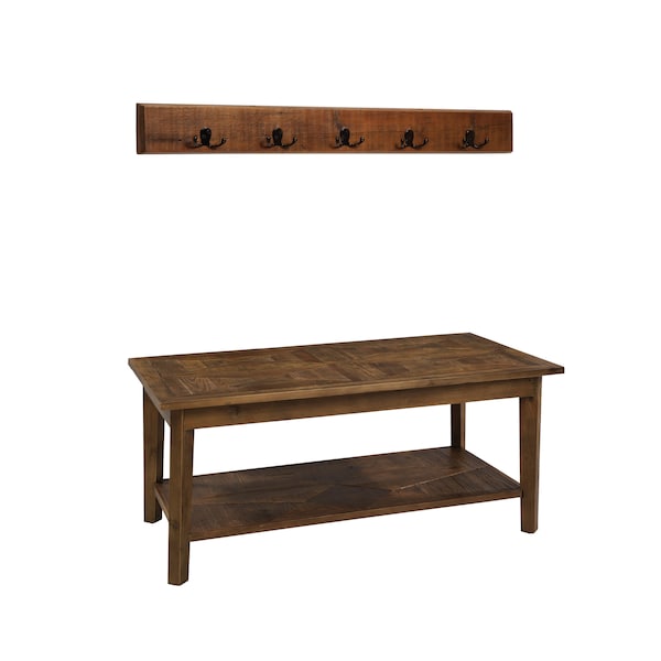 Alaterre Furniture Revive Wall Coat Hook with Bench Set - ARVA030920