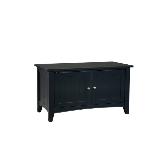 Alaterre Furniture Shaker Cottage Storage Cabinet Bench, Charcoal Gray - ASCA05BL