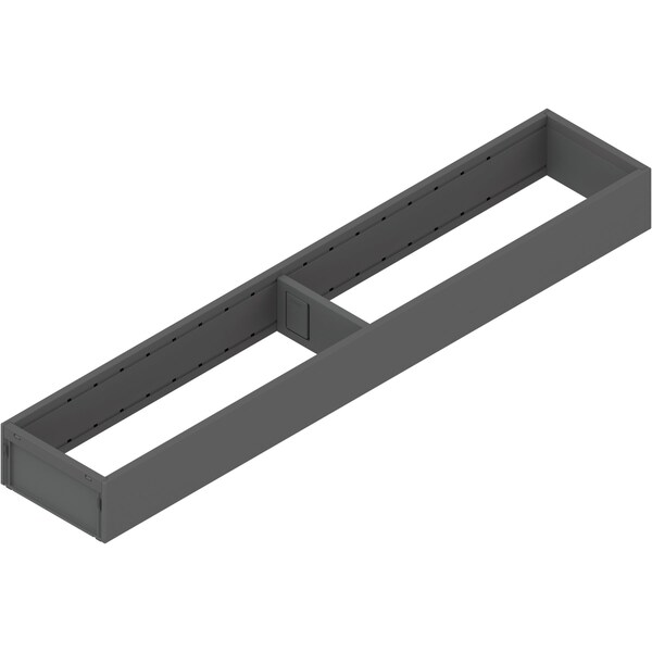 Blum 20-1/2in.D Gray Steel Narrow Ambia Utensil Insert for 22in. Drawer - ZC7S550RS1