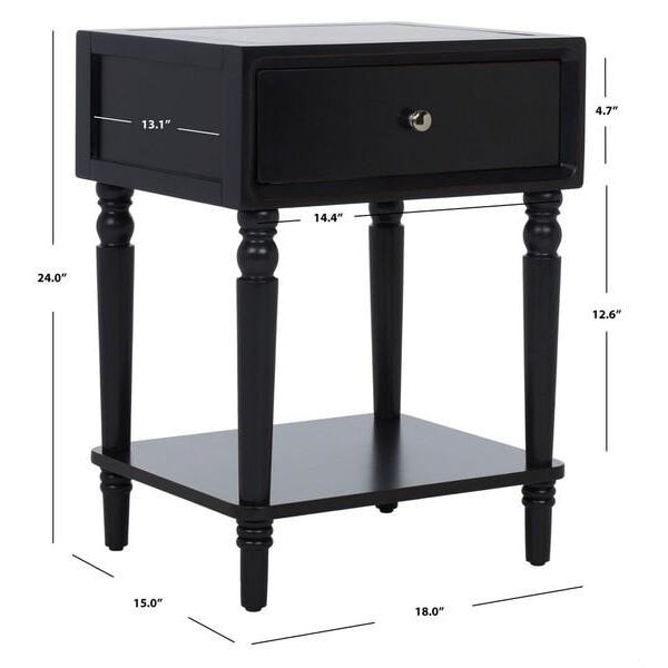 Safavieh Siobhan Accent Table- Black - 24 x 15 x 18 in. - AMH6611B