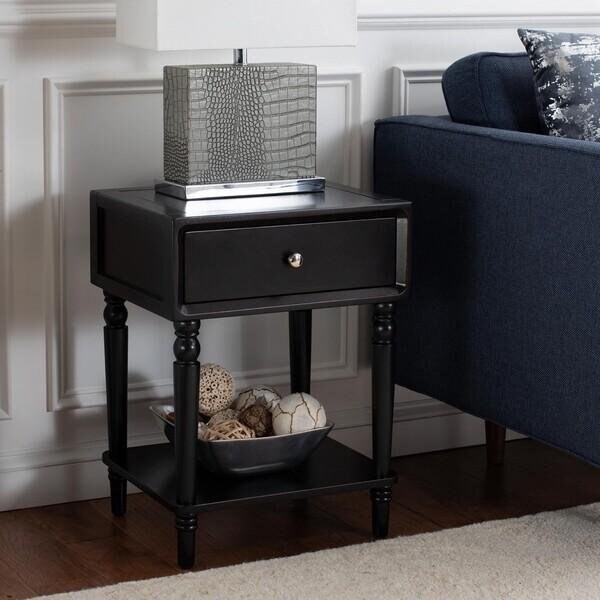 Safavieh Siobhan Accent Table- Black - 24 x 15 x 18 in. - AMH6611B
