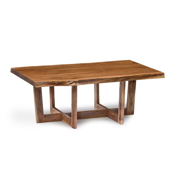 Alaterre Furniture Berkshire Natural Live Edge Wood Large Coffee Table, Weight: 75 - AWBB1220S