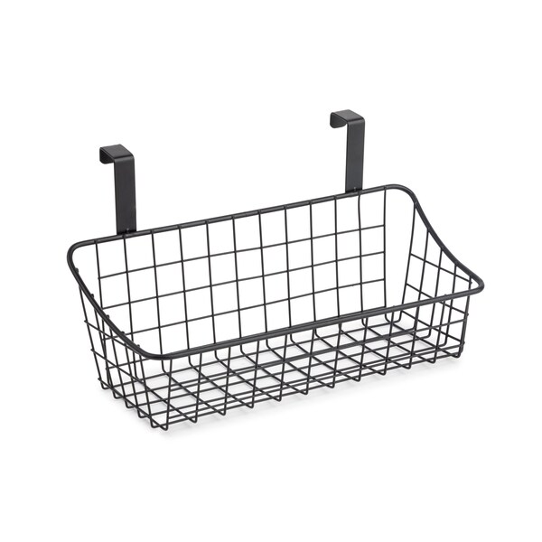 Bklyn Steel Co. Checkered Wire Over The Cabinet Basket - Small - Black Powder - 45551