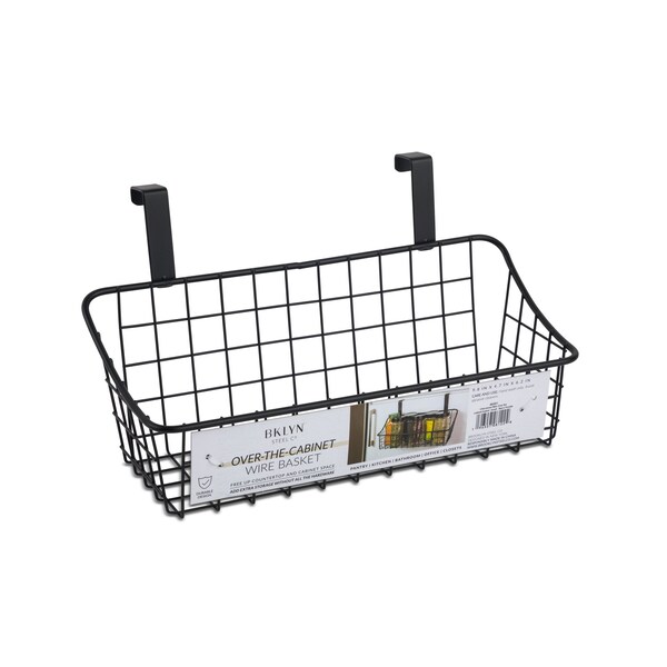 Bklyn Steel Co. Checkered Wire Over The Cabinet Basket - Small - Black Powder - 45551