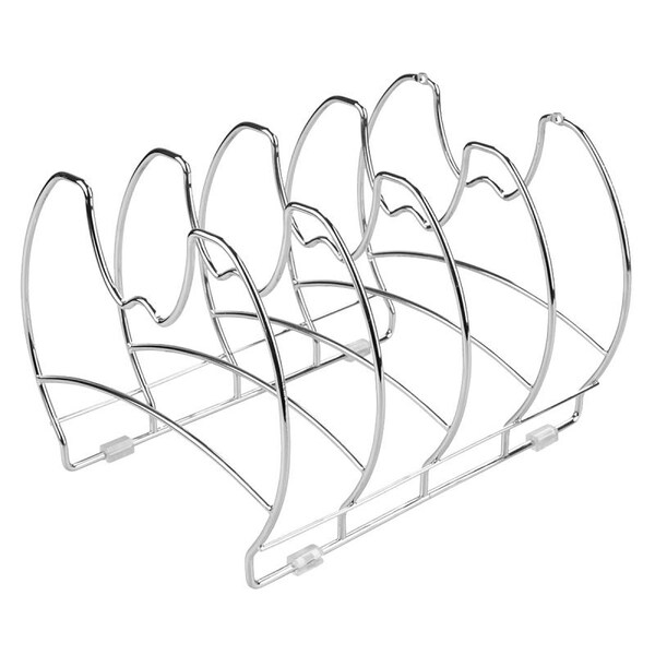Interdesign Skillet Organizer, Steel, Chrome-Plated, 11 in L, 9.11 in W, 7.8 in H - 48770