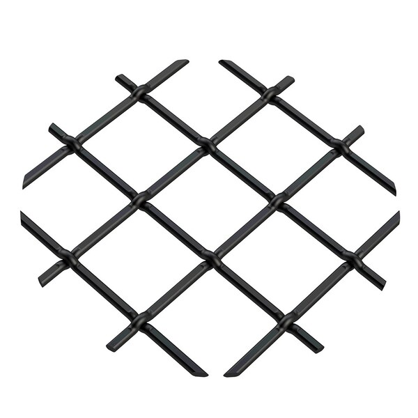 Designs Of Distinction .75" Multi-Crimp Single Diamond Decorative Grille - Flat Black, 18" W x 48" L Sheet - 011848332PWR1
