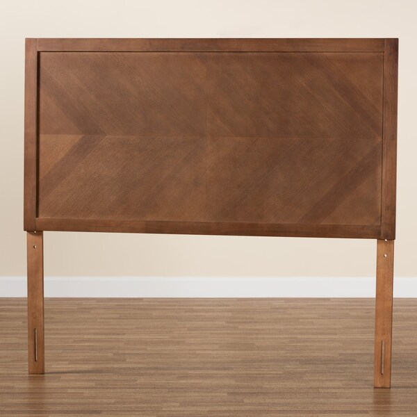 Baxton Studio Terrian Classic and Traditional Ash Walnut Finished Wood Queen Size Headboard - 221-12879-ZORO