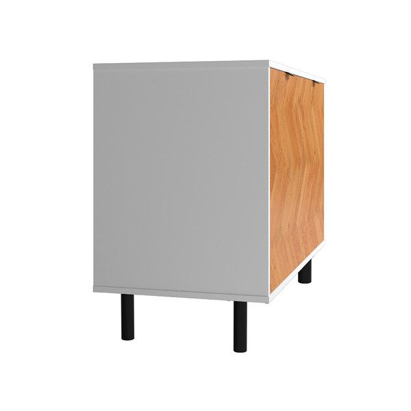 Manhattan Comfort Liam Accent Cabinet in White and Wood - AC-310AMC246