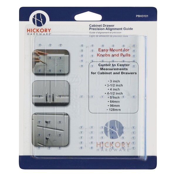 Hickory Hardware Mounting Kit, 5-3/8 in W, 6 in L, Clear Blue - PBH3101