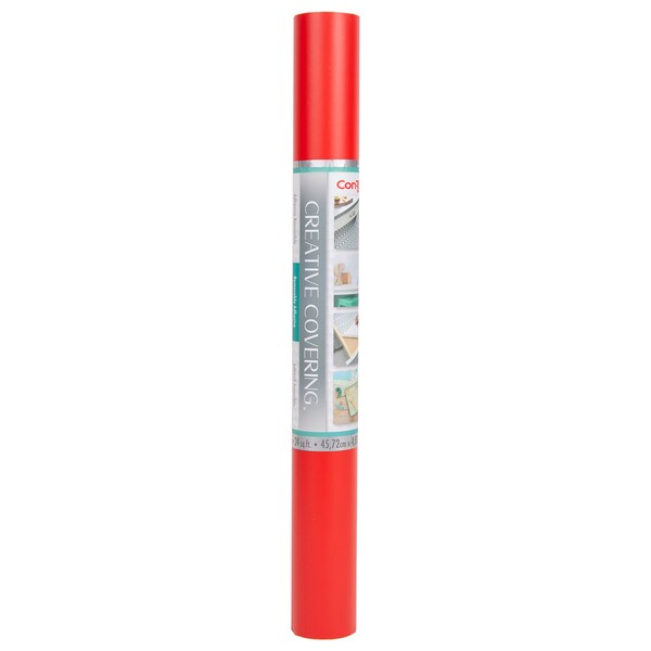 Con-Tact Brand Creative Covering Adhesive Covering, Red, 18'' x 16 ft., 2PK - 16F-C9AH32-06