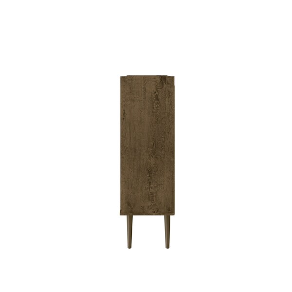 Manhattan Comfort Bogart Accent Cabinet in Rustic Brown and Nature - 255BMC9