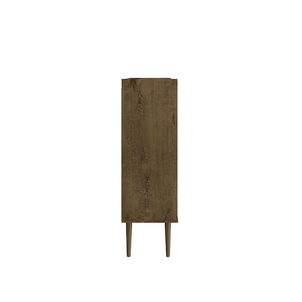 Manhattan Comfort Bogart Accent Cabinet in Rustic Brown and Nature - 255BMC9