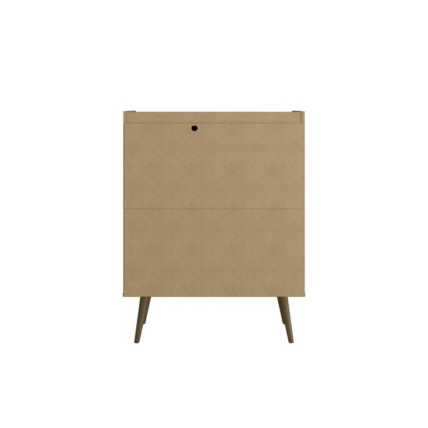 Manhattan Comfort Bogart Accent Cabinet in Rustic Brown and Nature - 255BMC9