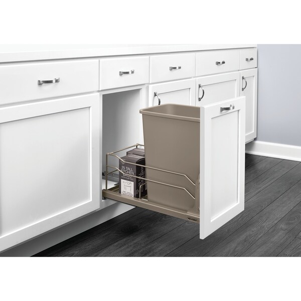 Rev-A-Shelf Steel, Champagne, 10.88 in W, 19 in H, 22.25 in D, 22.25 in L, Champagne - 53WC-1535SCDM-112