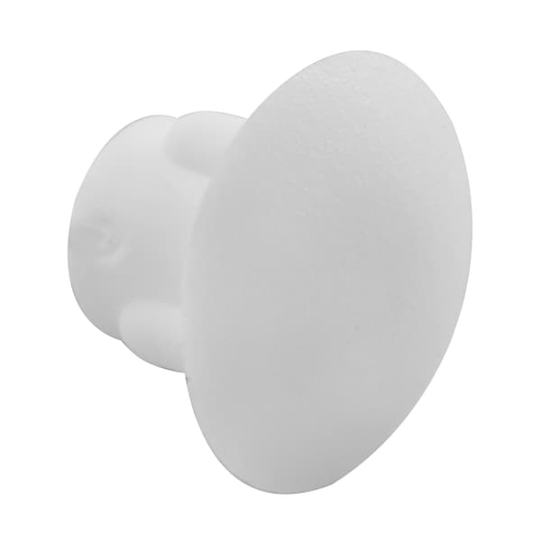 Prime-Line Shelf Peg Hole Caps, 5 mm. Diameter, Plastic Construction, White, Push-In (20 Pack) - EP 16051