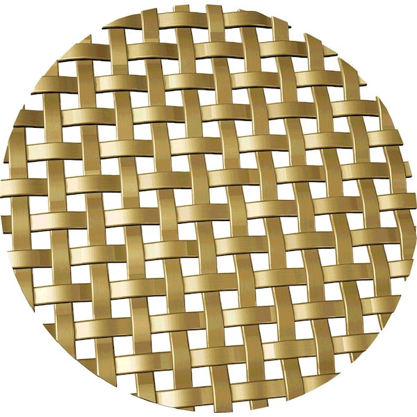 Designs Of Distinction .1875" Flat Square Decorative Grille - Satin Brass, 36" W x 48" L Sheet - 013648RE25SB1