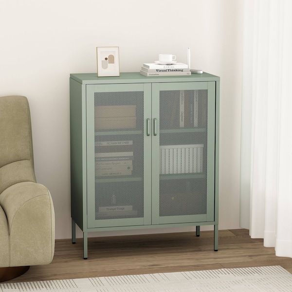 Manhattan Comfort Amelia 31.5in Accent Cabinet in Green - AF008-GR
