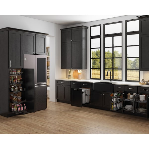 Hardware Resources 21" Black Nickel STORAGE WITH STYLE Metal Soft-close Pullout Basket - SWS-WB213BN