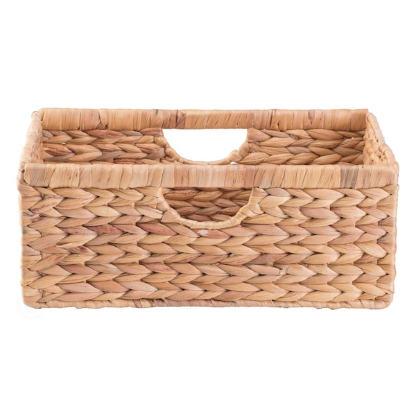 Vintiquewise Foldable Natural Water Hyacinth Storage Bin, Small - QI003545.S