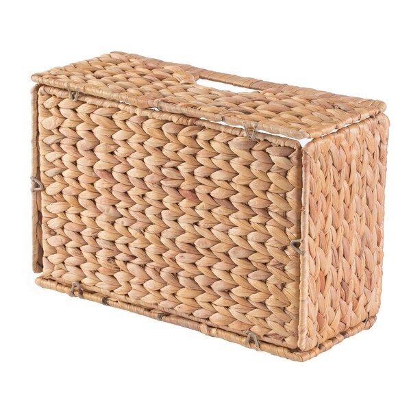 Vintiquewise Foldable Natural Water Hyacinth Storage Bin, Small - QI003545.S