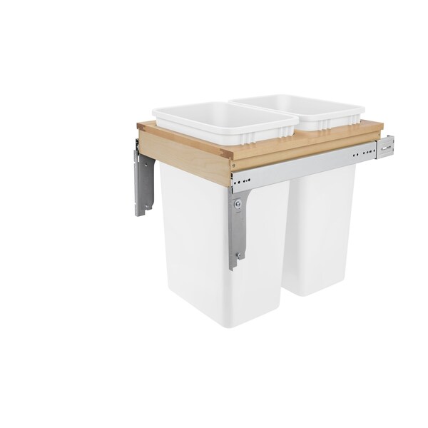 Rev-A-Shelf Maple Wood; Steel; Plastic, Natural Maple, 18 in W, 21.75 in H, 23.25 in D - 4WCTM-2150DM-2