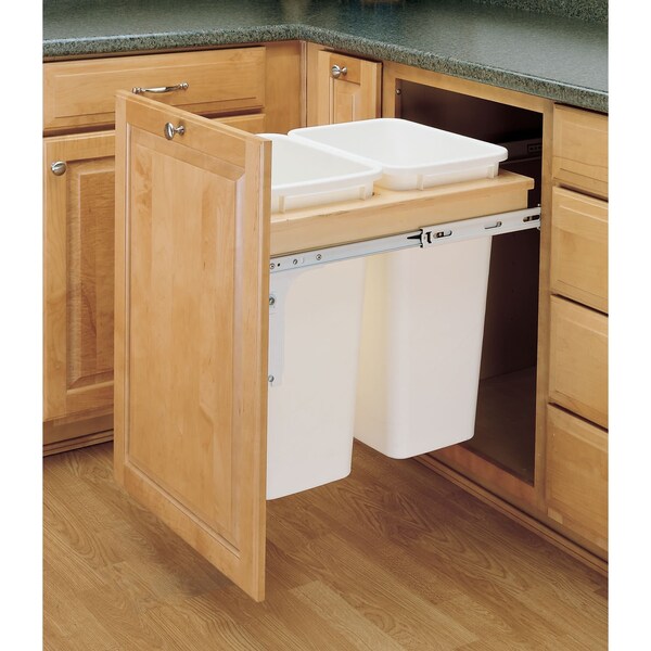 Rev-A-Shelf Maple Wood; Steel; Plastic, Natural Maple, 18 in W, 21.75 in H, 23.25 in D - 4WCTM-2150DM-2