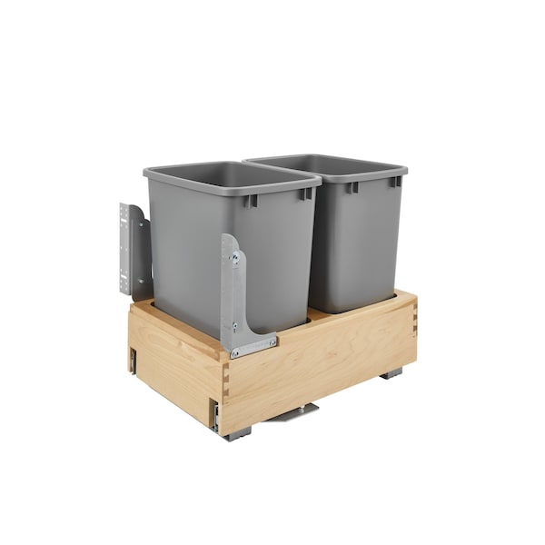 Rev-A-Shelf Maple Wood; Steel; Plastic, Natural Maple, 14.25 in W, 19.25 in H, 21.75 in D - 4WCBM-18DM-2