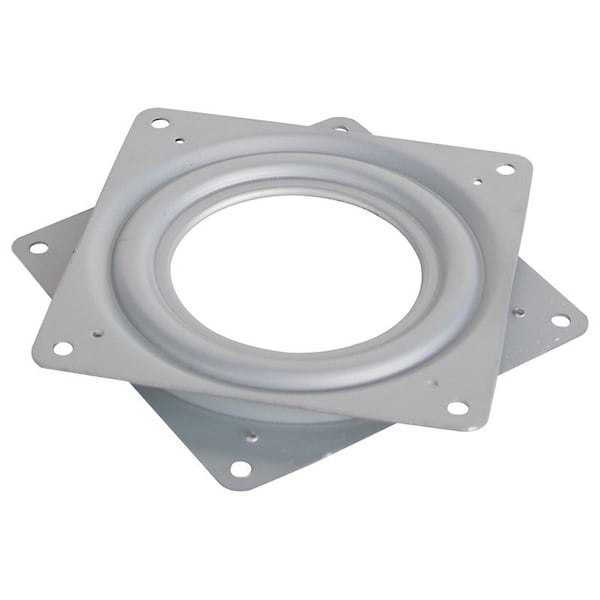Prosource Lazy Susan Turntable, 300 lb, Steel Shelf, Silver, Zinc - JC-L01-PS