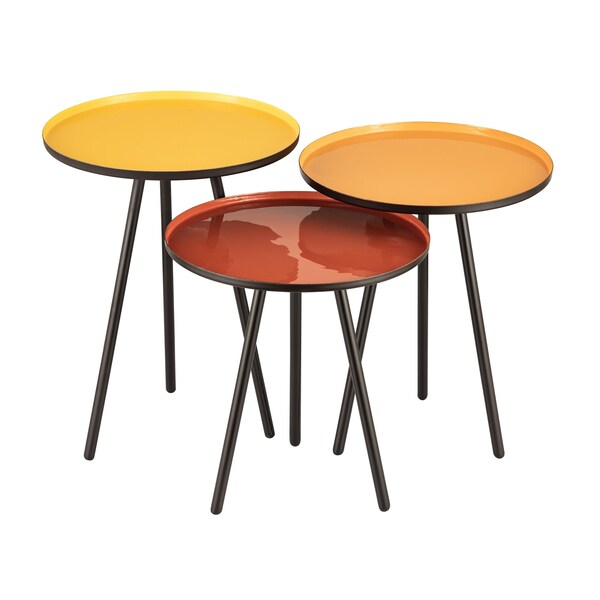 Elk Home Gregg Accent Tables, Yellow PK 3 - S0895-9395/S3