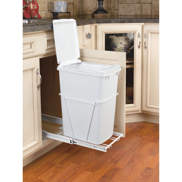 Rev-A-Shelf Steel, White, 10.46 in W, 20.38 in H, 22 in D, 22.31 in L, White - RV-12PB-L