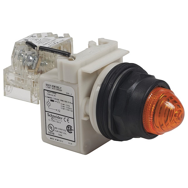 Schneider Electric Luz piloto, blanco, 30mm, LED - 9001SKT38LWW31