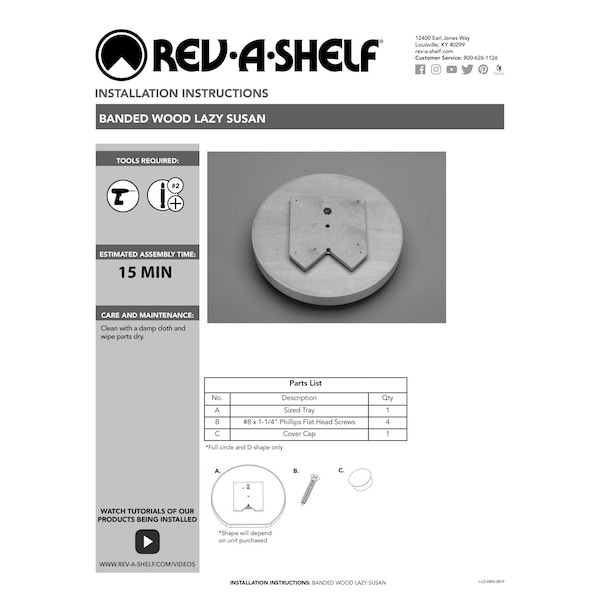 Rev-A-Shelf Maple Veneer, Light Brown, 32 in W, 2.94 in H, 32 in D, 32 in L, Light Brown - LD-4BW-401-32SBS-1