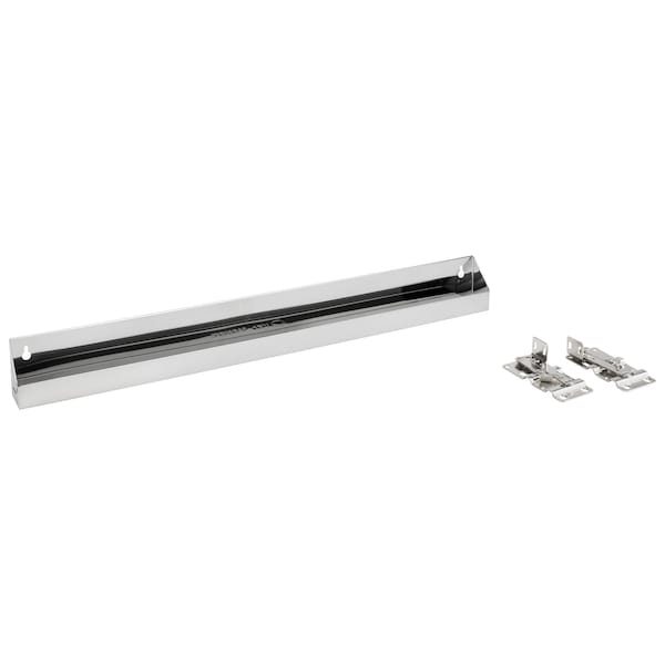 Rev-A-Shelf Stainless Steel, Silver, 28 in W, 3.8 in H, 1.69 in D, 1.77 in L, Silver - 6541-28-52