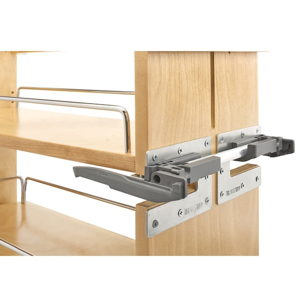 Rev-A-Shelf Maple Veneer, Light Brown, 8.75 in W, 25.63 in H, 22.65 in D, 22.77 in L, Light Brown - 448SW-BCSC-8C
