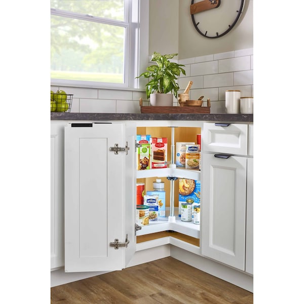 Rev-A-Shelf Plastic; Steel, White, 28 in W, 26 in H, 28 in D - 3472-28-11-52