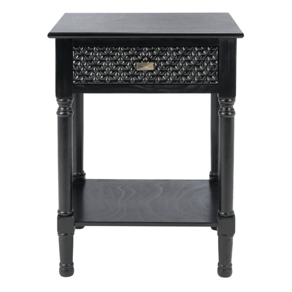 Safavieh Halton 1 Drawer Accent Table, Black - ACC5712B