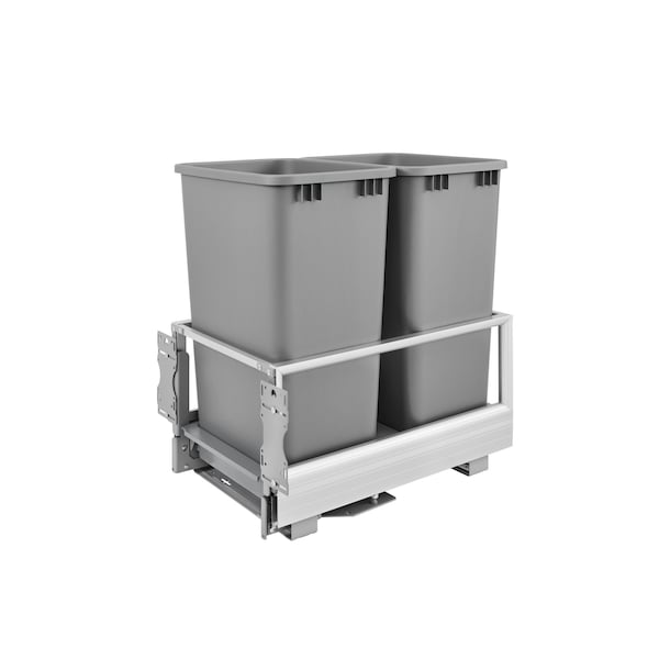 Rev-A-Shelf Aluminum, Silver, 15.59 in W, 23.5 in H, 22 in D, 22 in L, Silver - 5149-2150DM-217