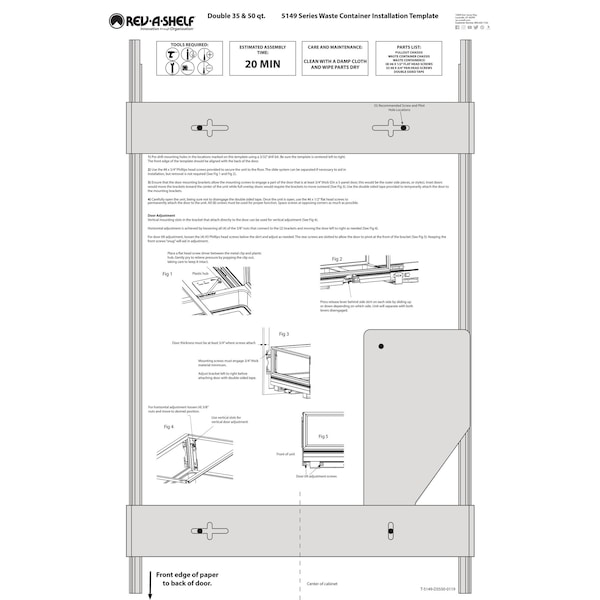 Rev-A-Shelf Aluminum, Silver, 15.59 in W, 23.5 in H, 22 in D, 22 in L, Silver - 5149-2150DM-217