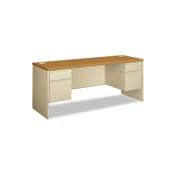 Hon HON, 38000 SERIES KNEESPACE CREDENZA, 72W X 24D X 29.5H, HARVEST/PUTTY - 38854CL