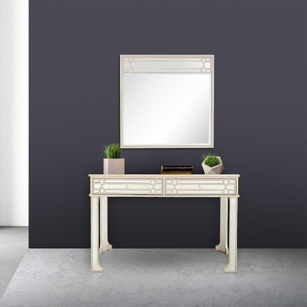 Homeroots 32 x 48 x 16.8 in. Regal Champagne Feel Console Table - 396828