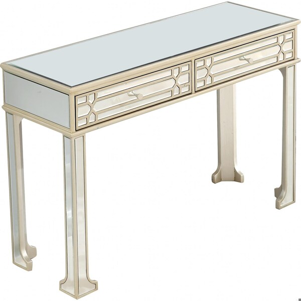 Homeroots 32 x 48 x 16.8 in. Regal Champagne Feel Console Table - 396828