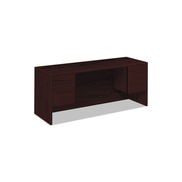 Hon HON, 10500 SERIES KNEESPACE CREDENZA WITH 3/4-HEIGHT PEDESTALS, 72W X 24D, MAHOGANY - 10543NN