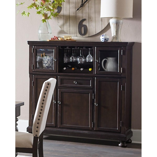 Home Elegance 54 x 18 x 54 in. Begonia Curio Cabinet - Gray - 1718GY-40