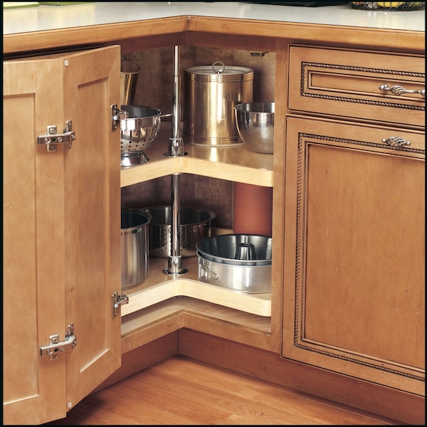 Rev-A-Shelf Maple Veneer, Light Brown, 32 in W, 26 in H, 32 in D, 32 in L, Light Brown - 4WLS472-32-52