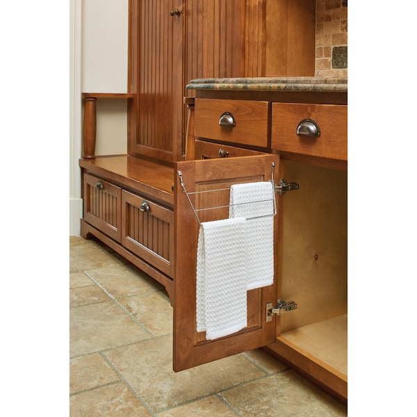Rev-A-Shelf Steel, Chrome, 12.75 in W, 6.5 in H, 3.5 in D, 3.5 in L, Silver - 563-32 C