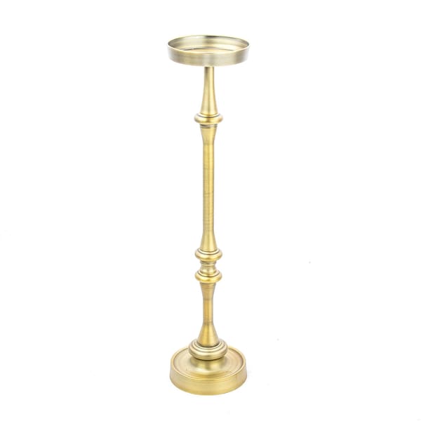 Homeroots Brushed Gold Brass Iron Drink Size Accent Table - 384132